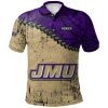 NCAA James Madison Dukes Grunge Polynesian Tattoo Polo Shirt