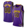 Los Angeles Lakers Statement Purple Custom NBA Jersey