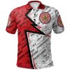 NCAA Louisiana Ragin’ Cajuns Custom Text Number Abstract Pattern Sport Polo Shirt