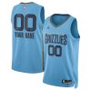 Memphis Grizzlies Statement Light Blue Custom NBA Jersey