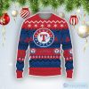MLB Texas Rangers Snow Pattern Ugly Christmas Sweater