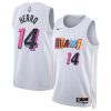 Miami Heat Tyler Herro Nike City Edition White NBA Jersey