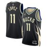Milwaukee Bucks Brook Lopez Statement Edition Black NBA Jersey