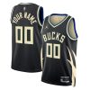 Milwaukee Bucks Statement Black Custom NBA Jersey