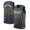 Minnesota Timberwolves Statement Swingman Grey Custom NBA Jersey