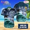 MLB Seattle Mariners Custom Name Dolphins And Waves Hawaiian Shirt