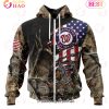 MLB Washington Nationals Custom Name Number Special Camo Realtree Hunting Zip Up Hoodie