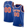 New York Knicks Nike Icon Blue Custom NBA Jersey