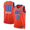 Oklahoma City Thunder Statement Orange Custom NBA Jersey