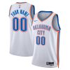 Oklahoma City Thunder Nike Association White Custom NBA Jersey