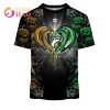 CFL Edmonton Elks Custom Name Number Best Rose Dragon T-Shirt
