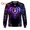 CFL Ottawa Redblacks Custom Name Number Rose Dragon Sweatshirt
