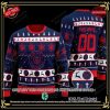 CFL Montreal Alouettes Custom Name Number Blue Ugly Christmas Sweater