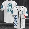 MLB Seattle Mariners Custom Name White Baseball Jersey
