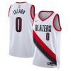 Portland Trail Blazers Damian Lillard Nike Association Edition White NBA Jersey