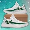 NCAA South Florida Bulls White Yeezy Boost Sneakers