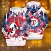 MLB Texas Rangers Snoopy Dabbing The Peanuts Ugly Christmas Pullover Hoodie