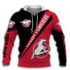 CFL Calgary Stampeders Custom Name Red Black Pullover Hoodie
