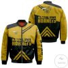 NCAA Alabama State Hornets Stripes Cross Shoulders Bomber Jacket