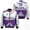 NCAA Holy Cross Crusaders Stripes Cross Shoulders Bomber Jacket