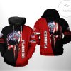 NCAA Liberty Flames US Flag Skull Pullover Hoodie