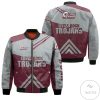 NCAA Arkansas Little Rock Trojans Stripes Cross Shoulders Bomber Jacket