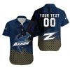 NCAA Akron Zips Custom Text Number Net Grunge Pattern Hawaiian Shirt