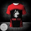 NCAA Northeastern Huskies Custom Text Number Curve Style T-Shirt
