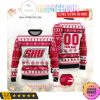 NCAA Sacred Heart Pioneers Custom Name Number Ugly Christmas Sweater