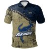 NCAA Akron Zips Grunge Polynesian Tattoo Polo Shirt