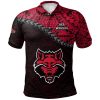 NCAA Arkansas State Red Wolves Grunge Polynesian Tattoo Polo Shirt