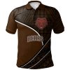 NCAA Brown Bears Custom Number Tattoo Polynesian Polo Shirt