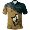 NCAA Cal Poly Mustangs Grunge Polynesian Tattoo Polo Shirt