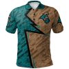 NCAA Coastal Carolina Chanticleers Custom Text Number Abstract Pattern Sport Polo Shirt