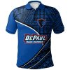 NCAA DePaul Blue Demons Custom Number Tattoo Polynesian Polo Shirt