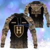 NCAA Harvard Crimson Custom Name Hunting Camo Style Pullover Hoodie