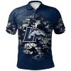 NCAA Longwood Lancers Custom Text Number Camouflage Vintage Polo Shirt