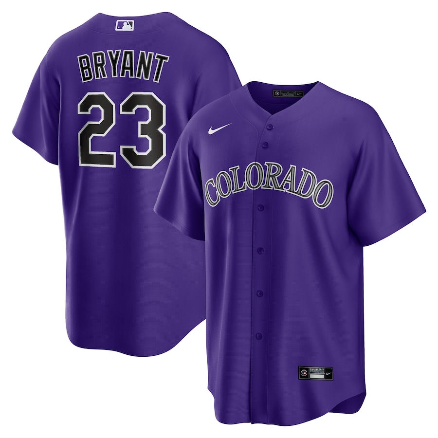 Colorado Rockies Kris Bryant Nike Purple Alternate MLB Replica Jersey Colorado Rockies Kris Bryant Nike Purple Alternate MLB Replica Jersey