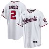 Washington Nationals Luis García Nike White Home MLB Replica Jersey