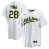 Oakland Athletics Manny Piña Nike White Home MLB Replica Jersey