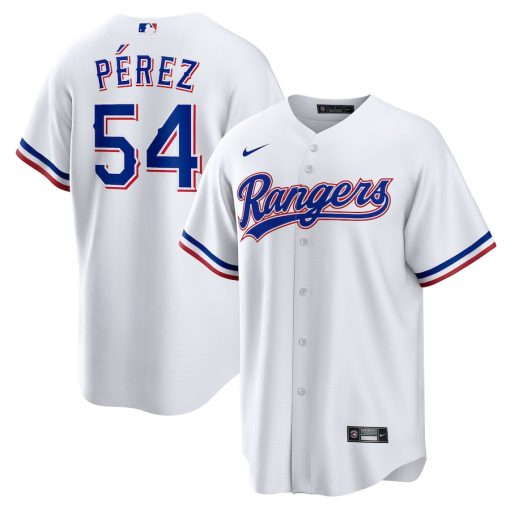 Texas Rangers Martín Pérez Nike White Home MLB Replica Jersey