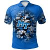 NCAA Middle Tennessee Blue Raiders Custom Text Number Camouflage Vintage Polo Shirt