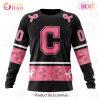 MLB Cleveland Guardians Custom Name Number Pink Breast Cancer Sweatshirt