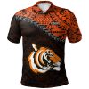NCAA Princeton Tigers Grunge Polynesian Tattoo Polo Shirt