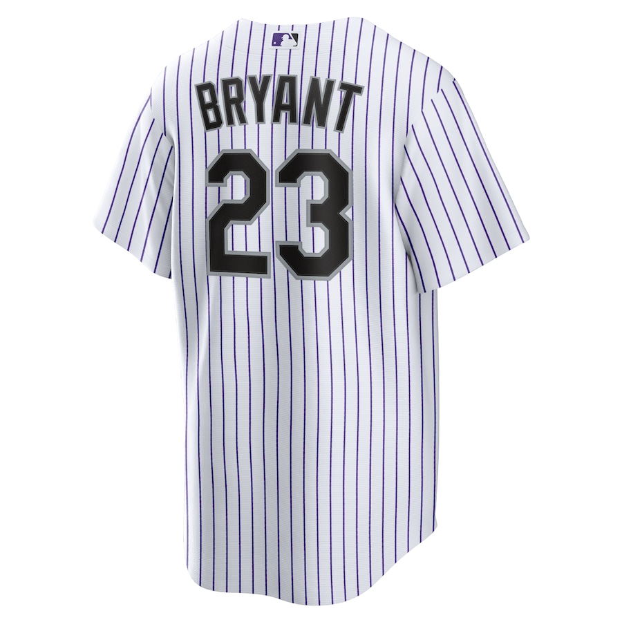 Colorado Rockies Kris Bryant Nike White/Purple MLB Replica Jersey Colorado Rockies Kris Bryant Nike White/Purple MLB Replica Jersey