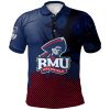 NCAA Robert Morris Colonials Custom Text Number Net Grunge Pattern Polo Shirt