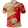 NCAA SIU Edwardsville Cougars Custom Number Logo Polo Shirt