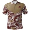 NCAA Texas State Bobcats Tropical Seamless Polo Shirt