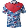 NCAA UMass Lowell River Hawks Tropical Seamless Polo Shirt