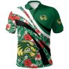 NCAA Utah Valley Wolverines Hibiscus Tropical Flower Polo Shirt